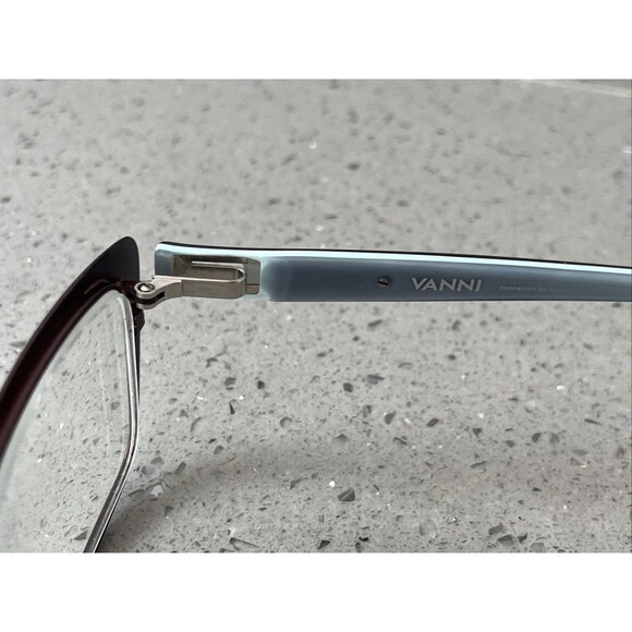 VANNI Eyeglasses FRAMES ONLY V824 C46 53/15/140 BLUE & RED full rim rectangle main image 4